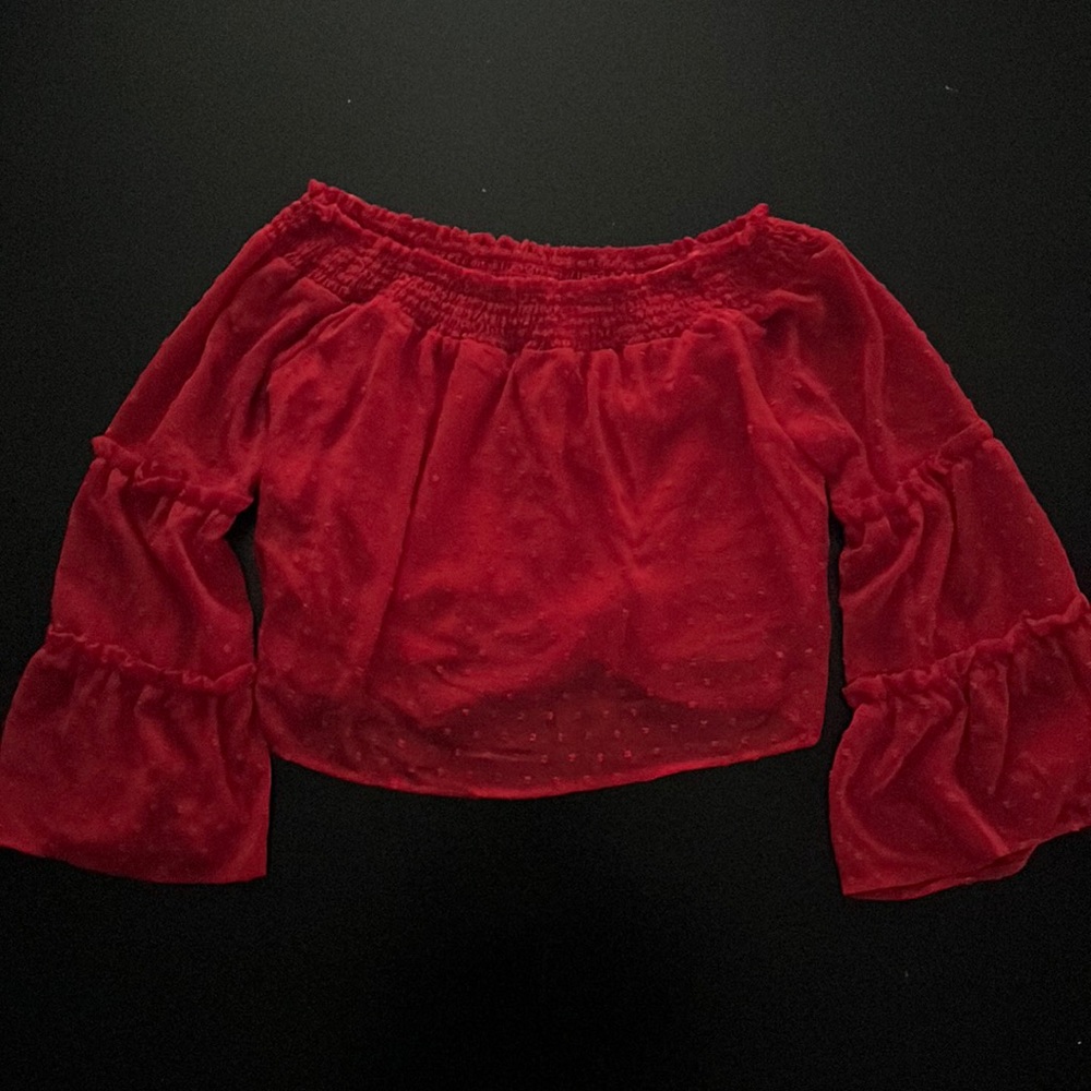 Pink Lily Top, Size Small, Color Red